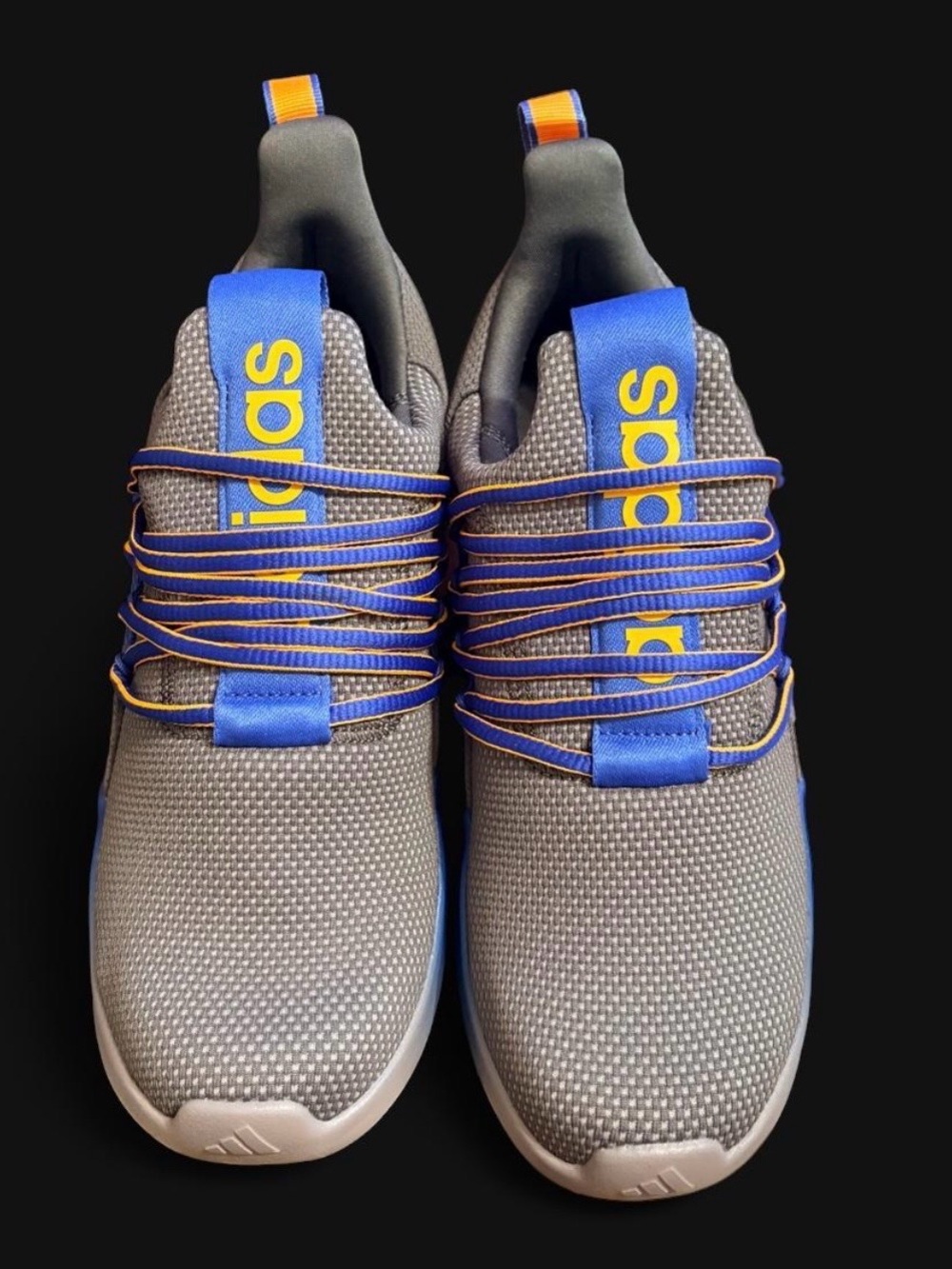 adidas Gray Sneakers with Blue and Yellow Accents - Picture 2 of 5